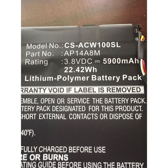 Acer Laptop battery, new, CA-ACW100SL - Picture 5 of 5